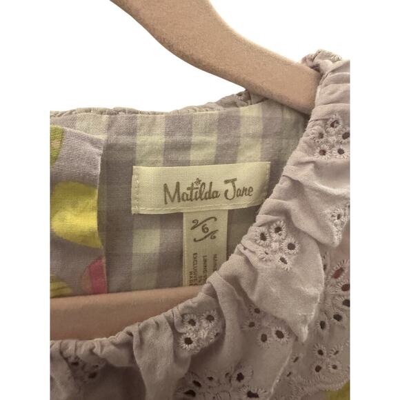 Matilda Jane Enchanted Garden Twirl Forever Dress 6 Easter Bunny Egg Eyelet - Picture 5 of 5